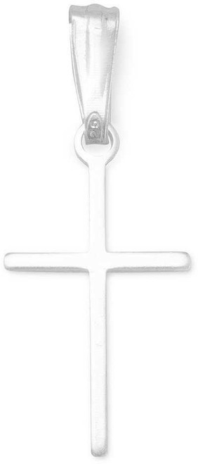 Image of Extra Thin Cross Charm 925 Sterling Silver