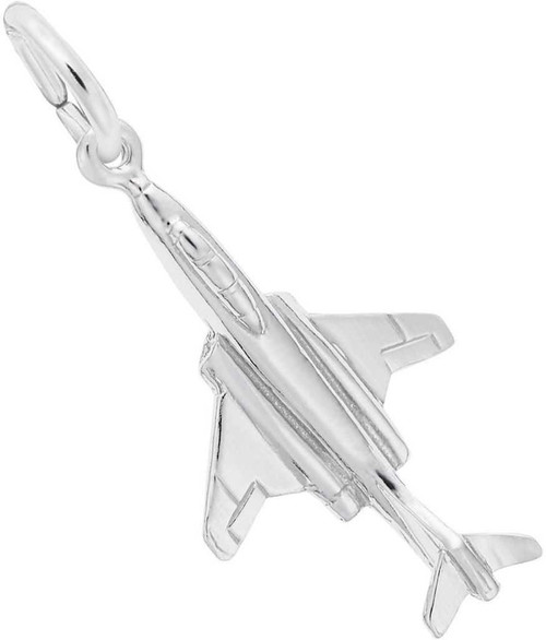 Image of F101 Jet Plane Charm (Choose Metal) by Rembrandt