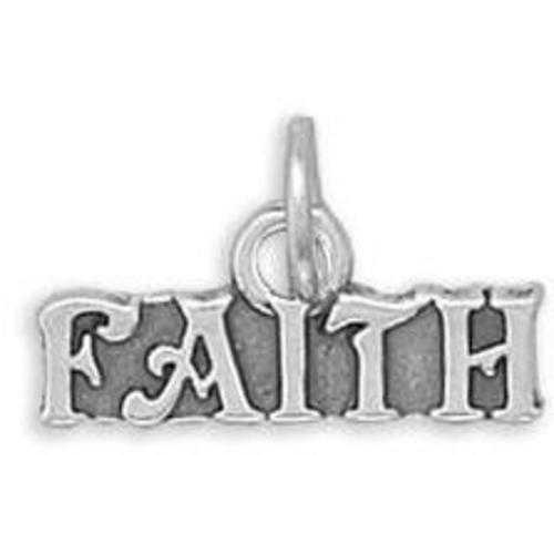 Image of Faith Charm 925 Sterling Silver