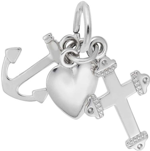 Image of Faith, Hope, Charity Charm (Choose Metal) by Rembrandt