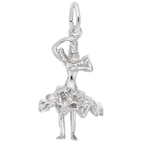 Image of Flamenco Dancer Charm (Choose Metal) by Rembrandt