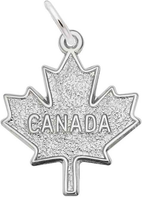 Flat Canada Maple Leaf Charm (Choose Metal) by Rembrandt