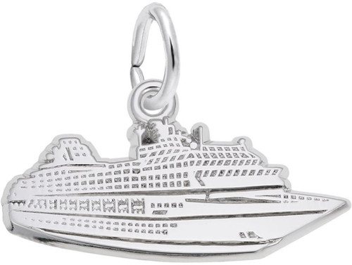 Flat Cruise Ship Charm (Choose Metal) by Rembrandt