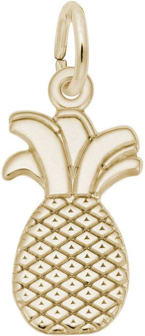 Image of Flat Pineapple Charm (Choose Metal) by Rembrandt