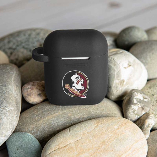 Image of Florida State Seminoles Silicone Case Cover Compatible with Apple AirPods Battery Case - Black C-APA2-147