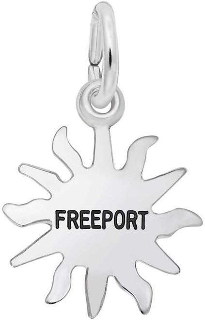 Image of Freeport Sun Small Charm (Choose Metal) by Rembrandt