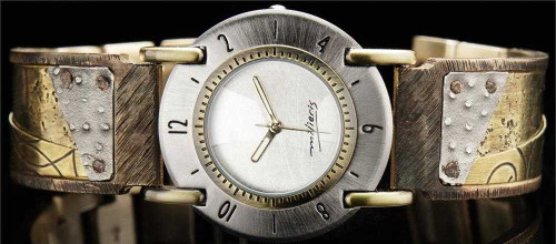 Image of Europa Brass and Sterling Silver - Wide WatchCraft Handmade Watch
