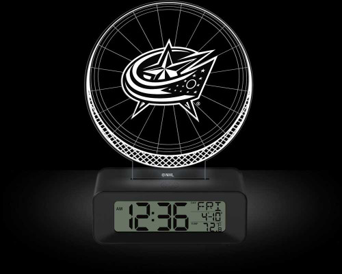 Image of Game Time Columbus Blue Jackets LED 3D Illusion Alarm Clock (Gifts)