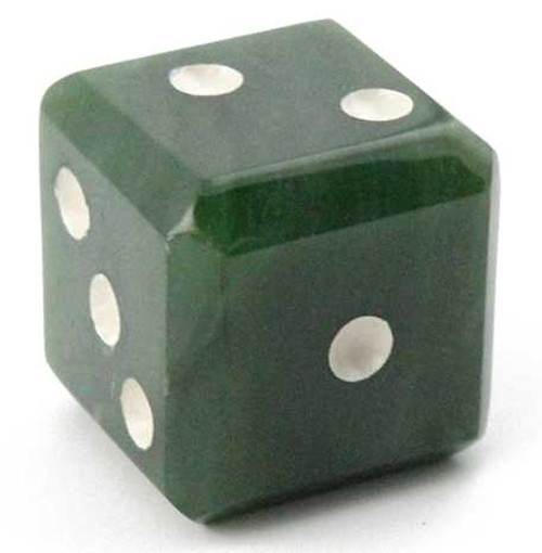 Image of Genuine Natural Nephrite Jade Dice Sold Individually