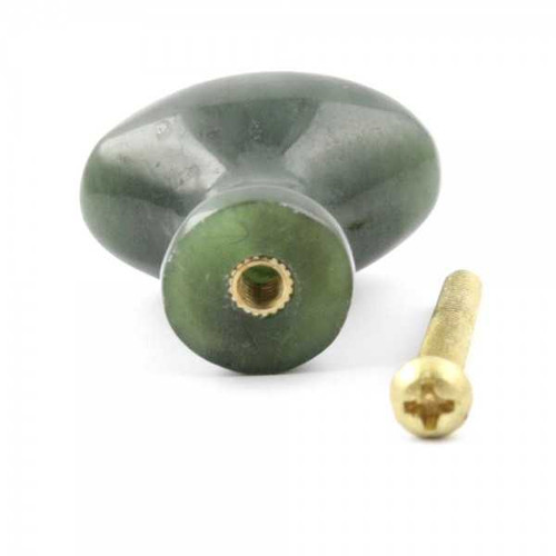 Image of Genuine Natural Nephrite Jade Drawer Pull1