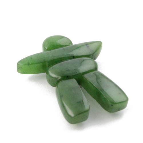 35mm Natural Untreated Nephrite Jade Inukshuk (Vancouver 2010 Symbol) Magnet