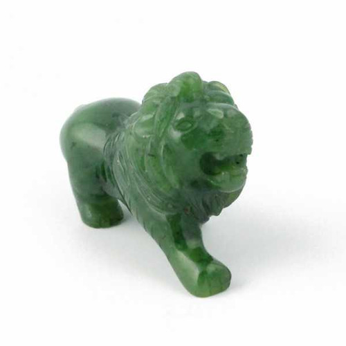 Image of Genuine Nephrite Jade Lion Figurine (HNW-0700)