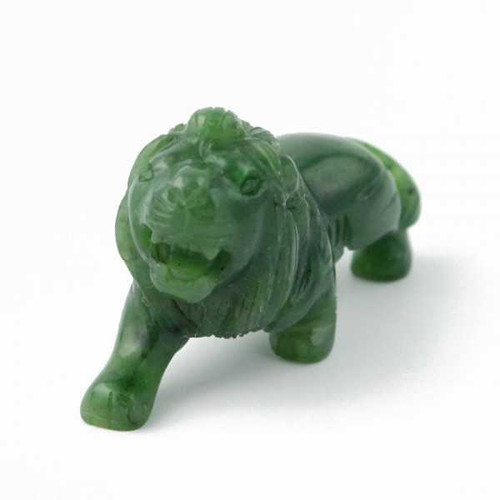 Image of Genuine Nephrite Jade Lion Figurine (HNW-0700)