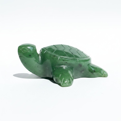 Natural Untreated Nephrite Jade Turtle Figurine