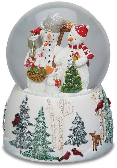 Glitterdome Musical Snowman Family (Gifts)