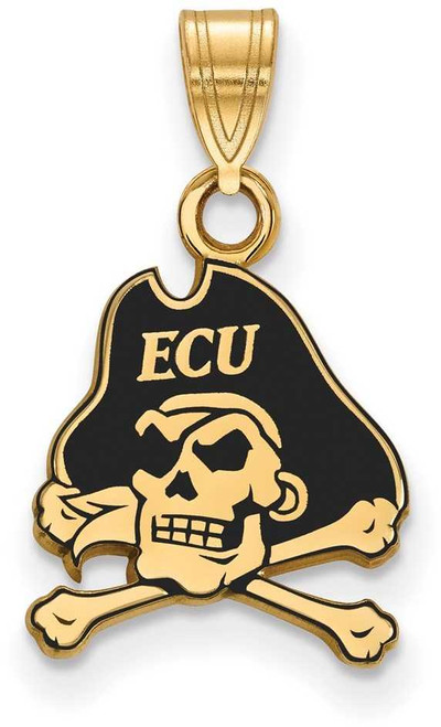 Image of Gold Plated 925 Silver East Carolina University Sm Pendant by LogoArt GP027ECU