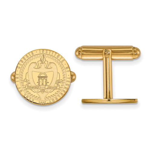 Gold Plated 925 Silver Georgia Institute of Technology Crest Cuff Links LogoArt
