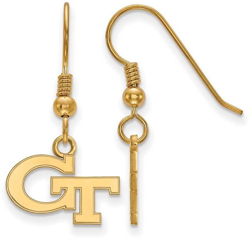 Image of Gold Plated 925 Silver Georgia Institute of Technology XS Earrings LogoArt GP006