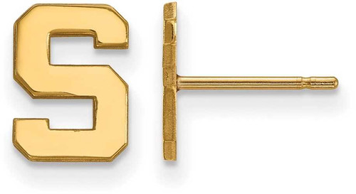 Image of Gold Plated 925 Silver Michigan State University XSmall Earrings LogoArt GP008