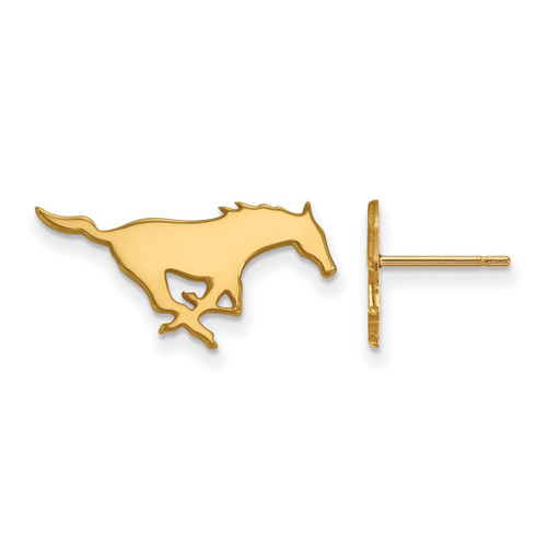 Gold Plated 925 Silver Southern Methodist University Sm Post Earrings by LogoArt