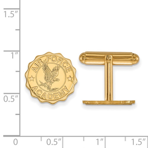 Gold Plated 925 Silver United States Air Force Academy Crest Cuff Links LogoArt