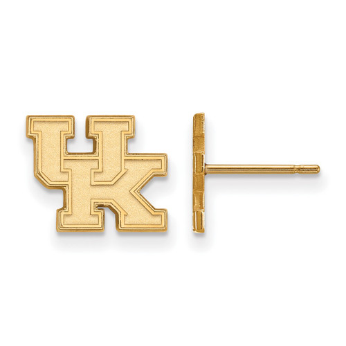 Gold Plated 925 Silver University of Kentucky XSmall Earrings LogoArt GP008UK