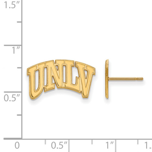 Gold Plated 925 Silver University of Nevada Las Vegas Sm Post Earrings LogoArt