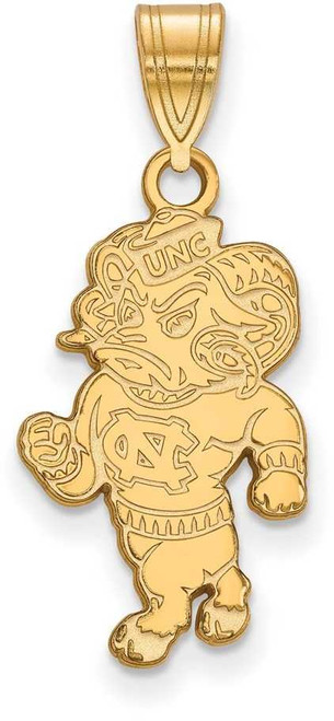 Image of Gold Plated 925 Silver University of North Carolina Lg LogoArt Pendant GP056UNC