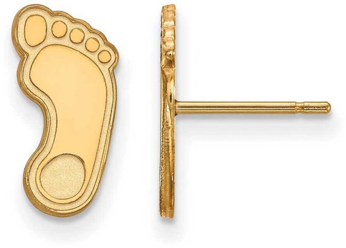 Image of Gold Plated 925 Silver University of North Carolina Sm Earrings LogoArt GP048UNC