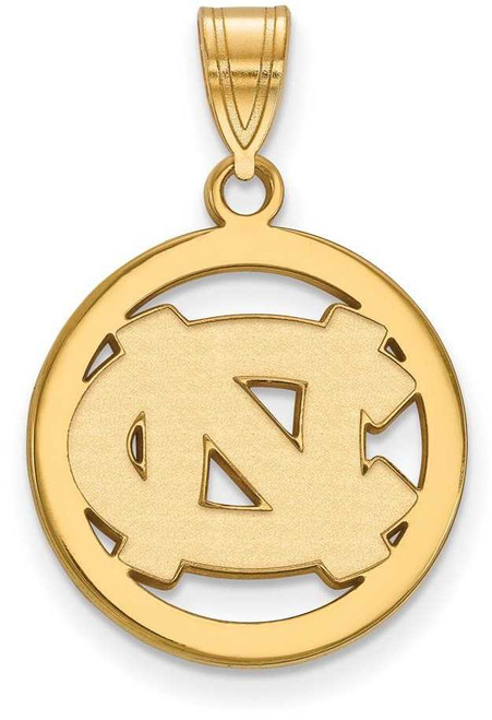 Image of Gold Plated 925 Silver University of North Carolina Sm Pendant Cir by LogoArt