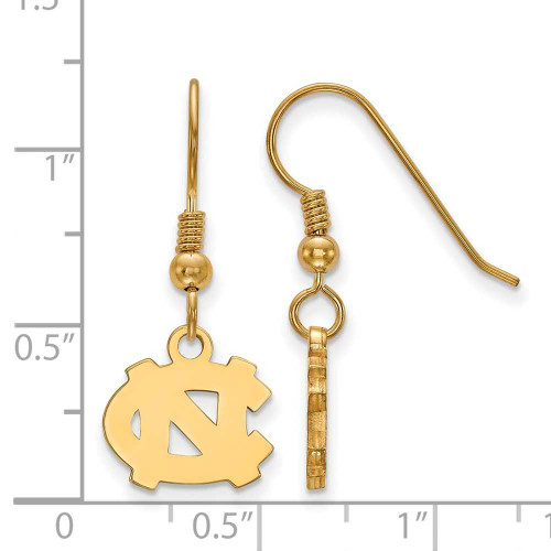 Image of Gold Plated 925 Silver University of North Carolina X-Small Earrings LogoArt