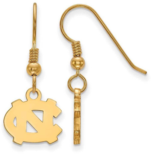 Image of Gold Plated 925 Silver University of North Carolina X-Small Earrings LogoArt