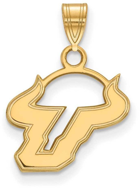 Image of Gold Plated 925 Silver University of South Florida Sm Pendant LogoArt GP002USFL