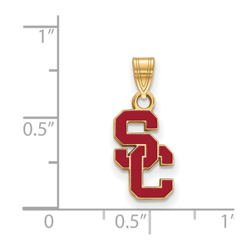 Gold Plated 925 Silver University of Southern California Pendant LogoArt GP017