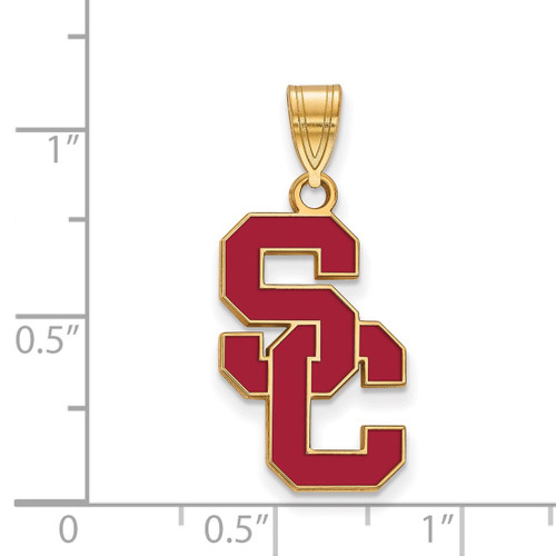 Gold Plated 925 Silver University of Southern California Pendant LogoArt GP018
