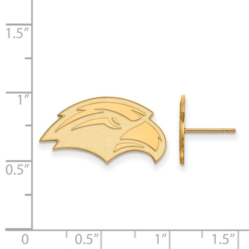 Gold Plated 925 Silver University of Southern Miss Sm Post Earrings by LogoArt