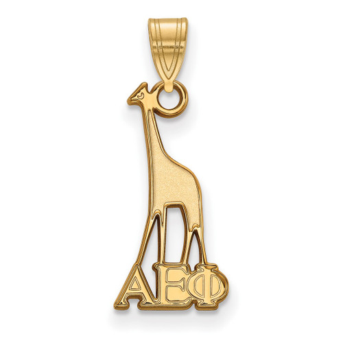Gold Plated Sterling Silver Alpha Epsilon Phi Small Pendant by LogoArt GP035AEP
