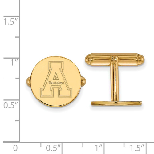 Gold Plated Sterling Silver Appalachian State University Cuff Links by LogoArt