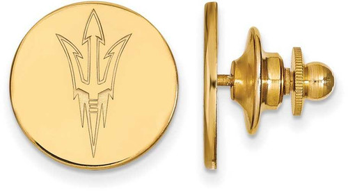 Image of Gold Plated Sterling Silver Arizona State University Lapel Pin by LogoArt