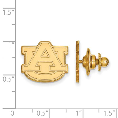 Image of Gold Plated Sterling Silver Auburn University Lapel Pin by LogoArt