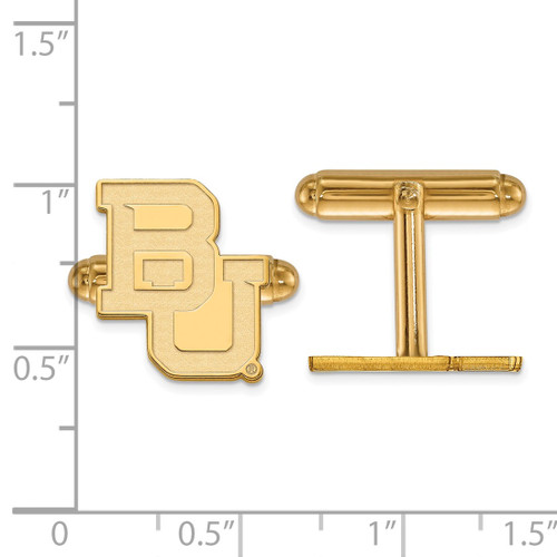 Gold Plated Sterling Silver Baylor University Cuff Links by LogoArt