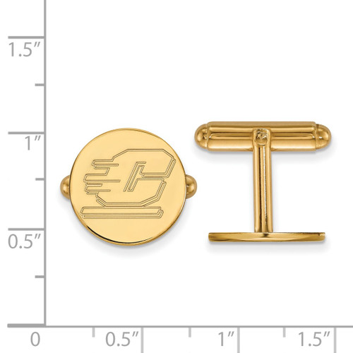 Gold Plated Sterling Silver Central Michigan University Cuff Links by LogoArt