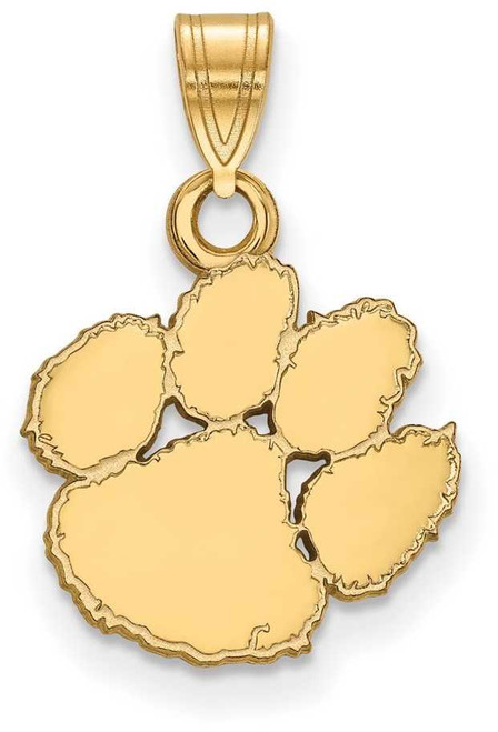 Image of Gold Plated Sterling Silver Clemson University Small Pendant by LogoArt