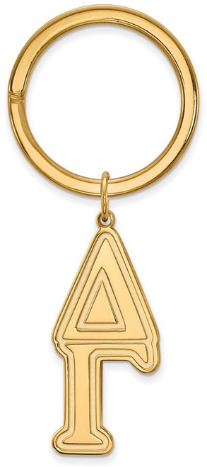 Gold Plated Sterling Silver Delta Gamma Key Chain by LogoArt