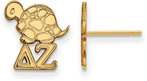 Image of Gold Plated Sterling Silver Delta Zeta X-Small Post Earrings by LogoArt GP038DZ