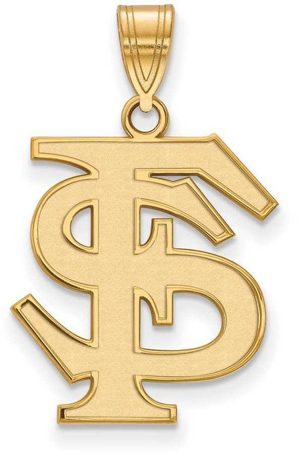 Image of Gold Plated Sterling Silver Florida State University Lg Pendant LogoArt GP004FSU