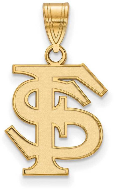 Image of Gold Plated Sterling Silver Florida State University Med Pendant LogoArt GP003