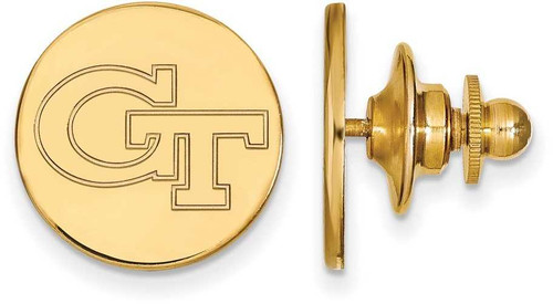 Image of Gold Plated Sterling Silver Georgia Institute of Technology Lapel Pin by LogoArt