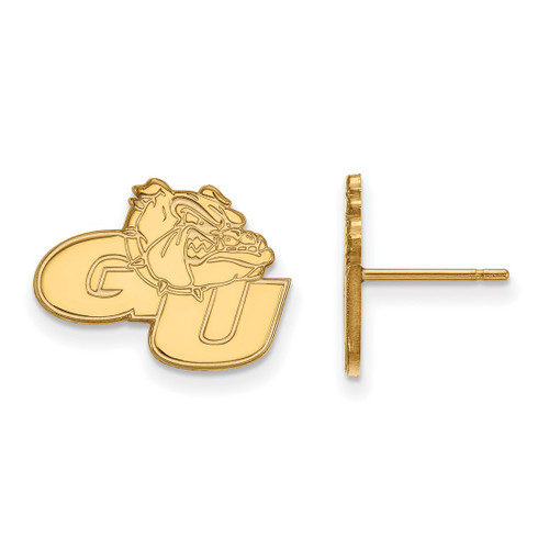 Gold Plated Sterling Silver Gonzaga University Small Post Earrings by LogoArt