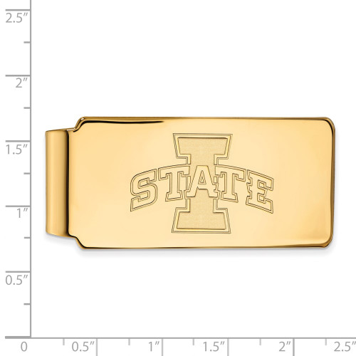 Gold Plated Sterling Silver Iowa State University Money Clip by LogoArt